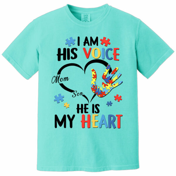I Am His Voice He Is My Heart Autism Awareness - Personalized Shirts - Image 13