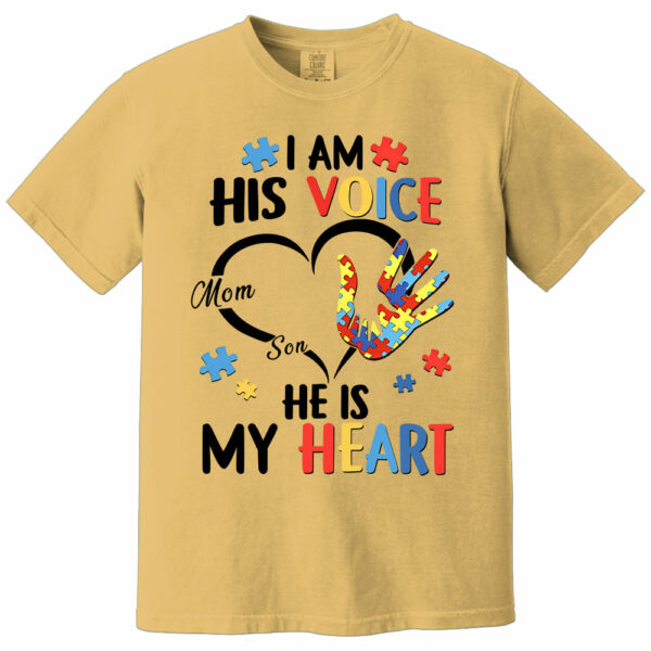 I Am His Voice He Is My Heart Autism Awareness - Personalized Shirts - Image 15