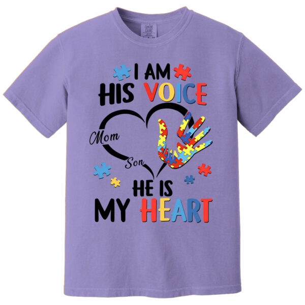 I Am His Voice He Is My Heart Autism Awareness - Personalized Shirts - Image 14