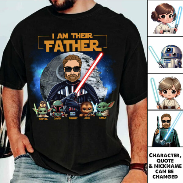 I Am Their Father - Custom Father's Day Shirt with Kidsâ€™ Name Vr1
