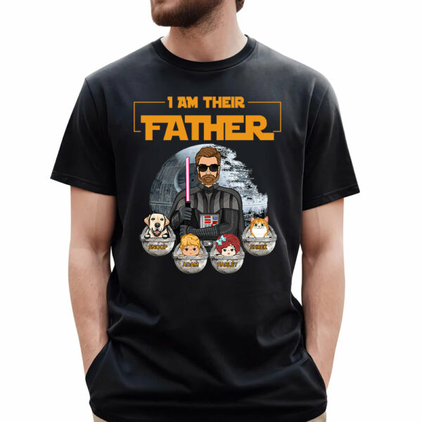 I Am Their Father - Custom Shirt With Kids Dog Cat Gift For Dad - Image 3