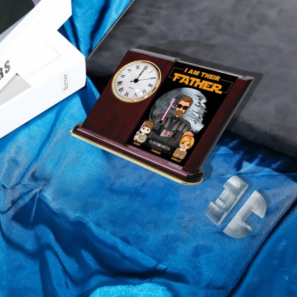 I Am Their Father - Personalized Acrylic Desk Clock Plaque Gift For Dad - Image 7