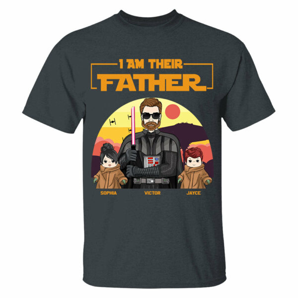 I Am Their Father - Personalized Shirt Custom Background Gift For Dad - Image 2