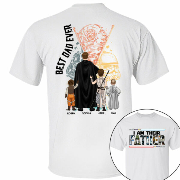 I Am Their Father - Personalized Shirt For Dad Grandpa Custom Clipart NA04 PT99 - Image 5