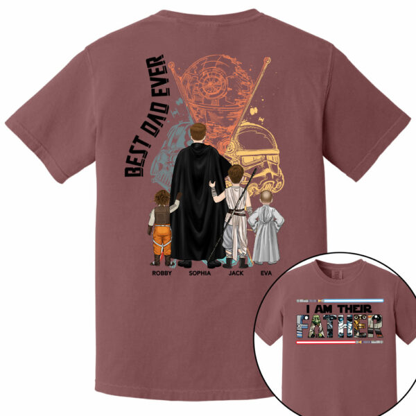 I Am Their Father - Personalized Shirt For Dad Grandpa Custom Clipart NA04 PT99 - Image 6
