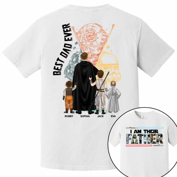 I Am Their Father - Personalized Shirt For Dad Grandpa Custom Clipart NA04 PT99 - Image 3