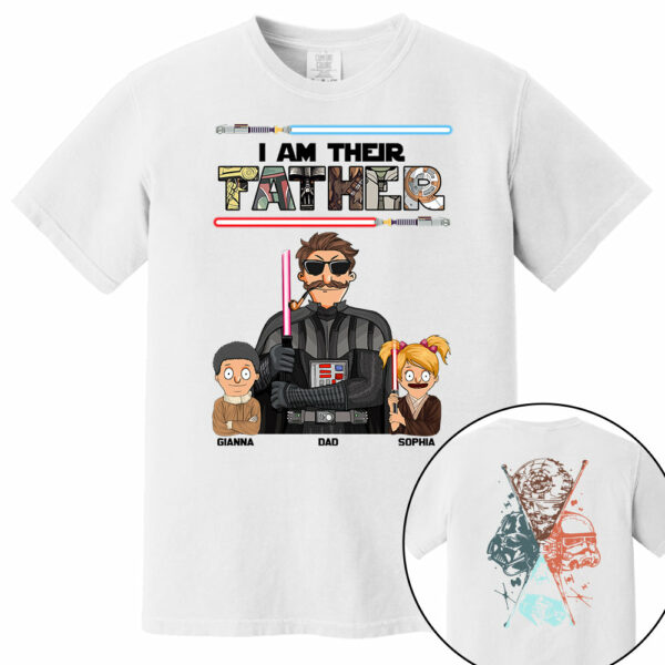 I Am Their Father - Personalized Two Sided Print Shirt For Dad Vr2 - Image 2