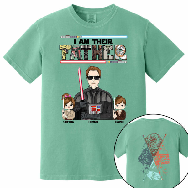 I Am Their Father - Personalized Two Sided T-Shirt Gift For Dad - Image 13