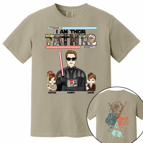 I Am Their Father - Personalized Two Sided T-Shirt Gift For Dad - Image 9