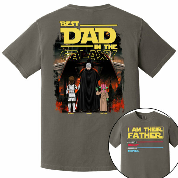 I Am Their Father Best Dad In The Galaxy, Personalized Shirt, Gift for Dad T1807 - Image 9