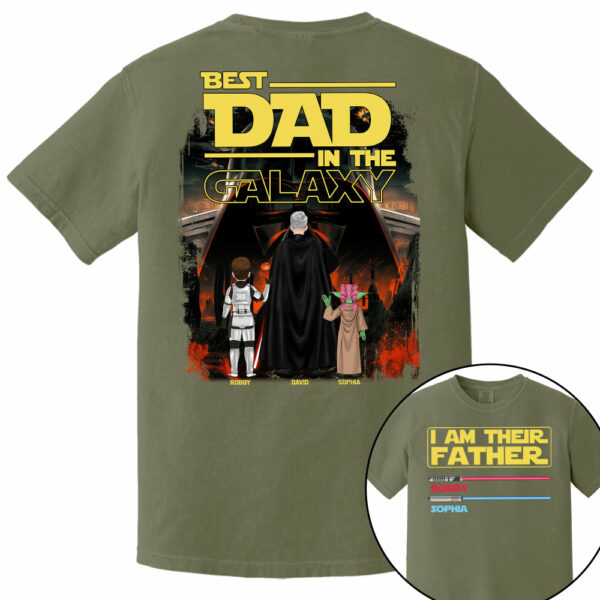 I Am Their Father Best Dad In The Galaxy, Personalized Shirt, Gift for Dad T1807 - Image 8