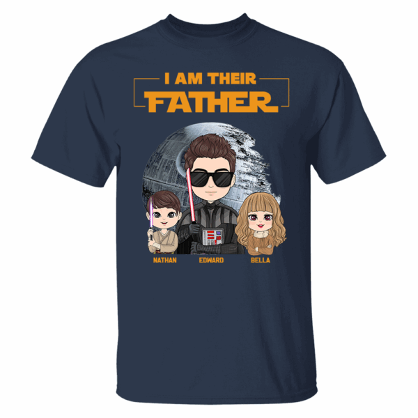 I Am Their Father Personalized Shirt Gift For Dad - Custom Cute Art Nickname With Kids - Image 3