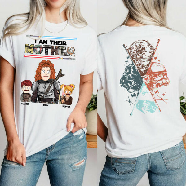 I Am Their Mother - Personalized Two Sided Print Shirt For Mom Vr2