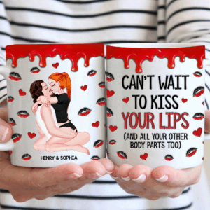 I Can't Wait To Kiss Your Lips - Couple Personalized Custom 3D Inflated Effect Printed Mug - Christmas Gift For Husband Wife, Anniversary Couple