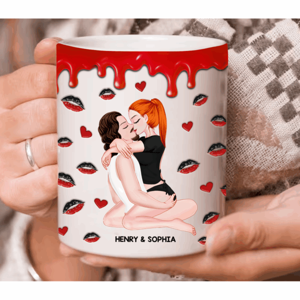I Can't Wait To Kiss Your Lips - Couple Personalized Custom 3D Inflated Effect Printed Mug - Christmas Gift For Husband Wife, Anniversary Couple - Image 3