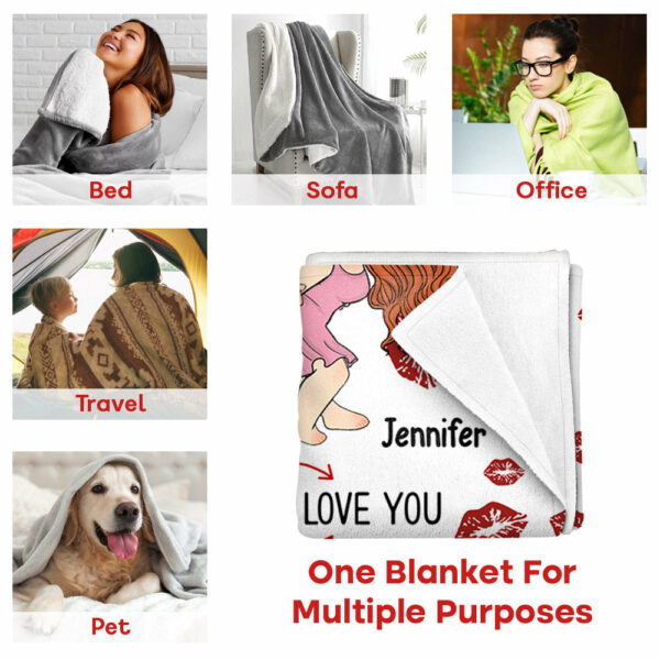 I Fuking Love You Personalized Blanket For Couple - Image 4