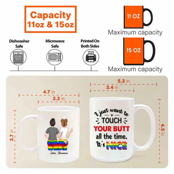 I Just Want To Touch Custom Mugs Gift For Lesbian Couple - Image 7