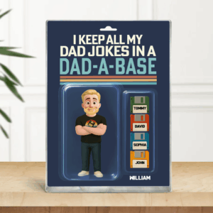 I Keep All My Dad Jokes In A Dad-A-Base, Personalized Acrylic Block Plaque, Funny Father's Day Gift T1807