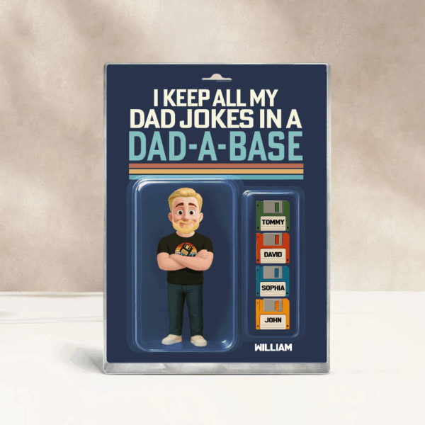 I Keep All My Dad Jokes In A Dad-A-Base, Personalized Acrylic Block Plaque, Funny Father's Day Gift T1807 - Image 5