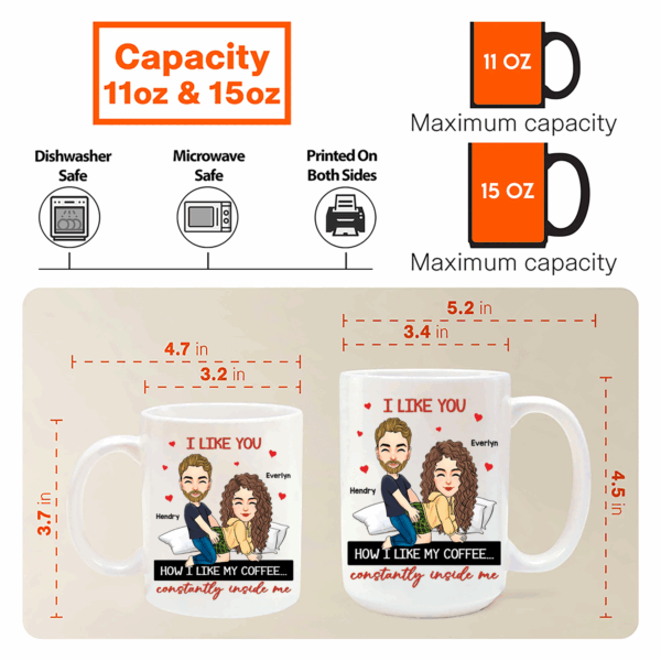I Like You How I Like My Coffee... - Couple Personalized Custom Mug - Gift For Husband Wife, Anniversary - Image 6