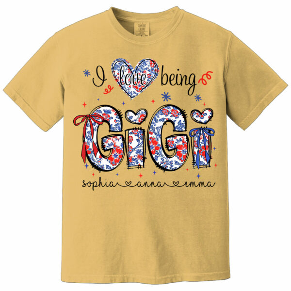 I Love Being Gigi - Personalized Grandma Shirt, Custom Nickname and Kid, Gift For Mother's Day, Independence Day NA04 - Image 15
