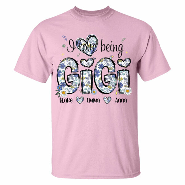 I Love Being Gigi Personalized Floral Shirt, Custom Mom and Kids Names, Mother's Day Gift - Image 5