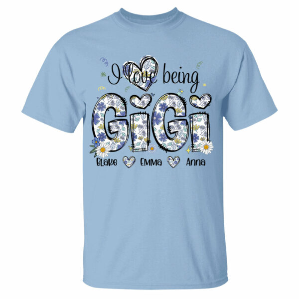 I Love Being Gigi Personalized Floral Shirt, Custom Mom and Kids Names, Mother's Day Gift - Image 6