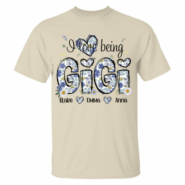 I Love Being Gigi Personalized Floral Shirt, Custom Mom and Kids Names, Mother's Day Gift - Image 4