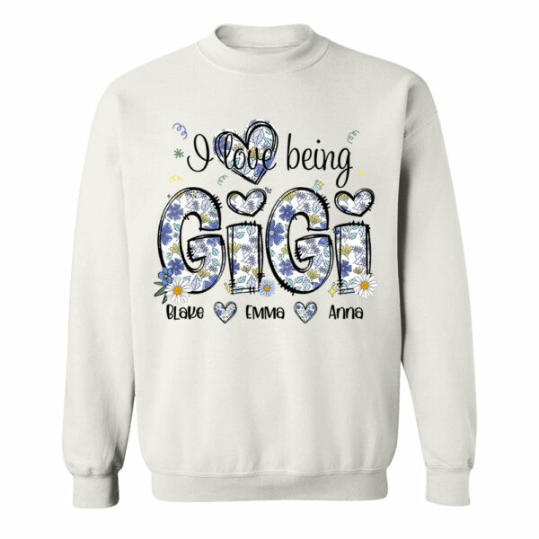 I Love Being Gigi Personalized Floral Shirt, Custom Mom and Kids Names, Mother's Day Gift - Image 7