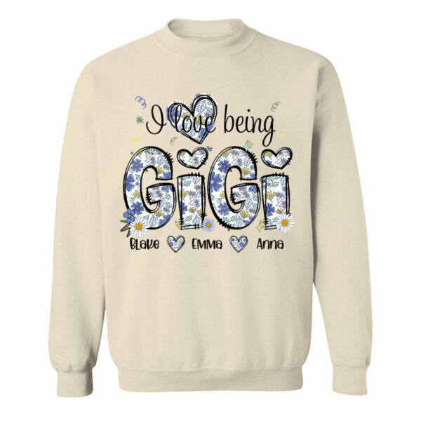 I Love Being Gigi Personalized Floral Shirt, Custom Mom and Kids Names, Mother's Day Gift - Image 9