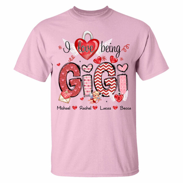 I Love Being Grandma - Personalized Grandma Shirt For Mimi Nana Mom - Custom Kid Names NA04 - Image 5