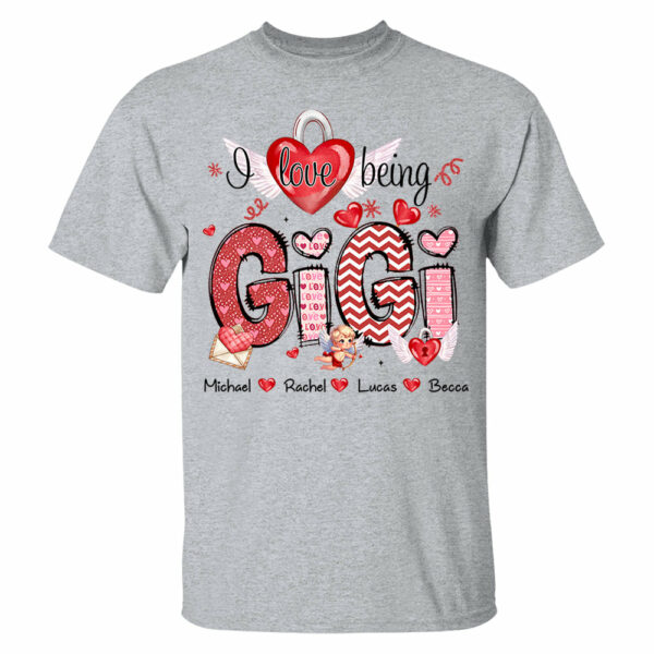 I Love Being Grandma - Personalized Grandma Shirt For Mimi Nana Mom - Custom Kid Names NA04 - Image 4