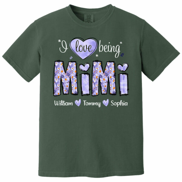 I Love Being Mimi Purple Daisy - Personalized Shirt For Grandma - Image 9