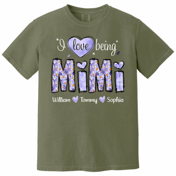 I Love Being Mimi Purple Daisy - Personalized Shirt For Grandma - Image 14