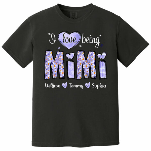 I Love Being Mimi Purple Daisy - Personalized Shirt For Grandma - Image 11