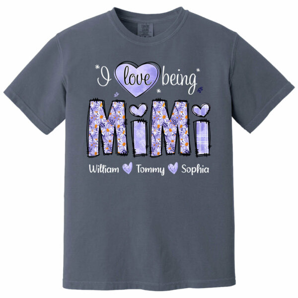 I Love Being Mimi Purple Daisy - Personalized Shirt For Grandma - Image 10