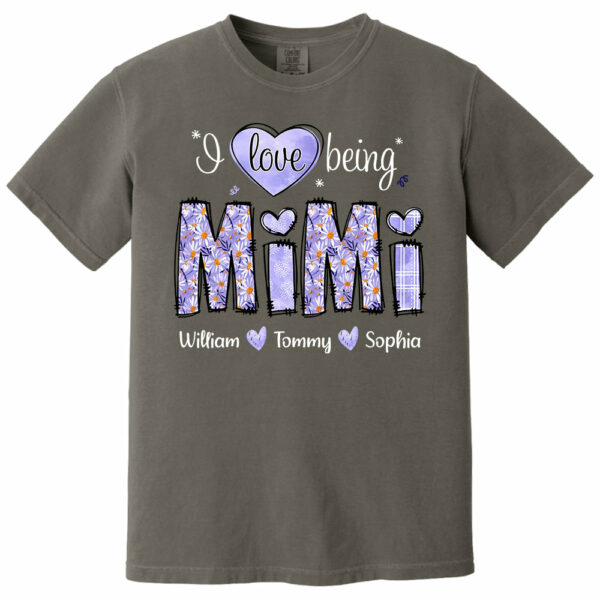 I Love Being Mimi Purple Daisy - Personalized Shirt For Grandma - Image 12