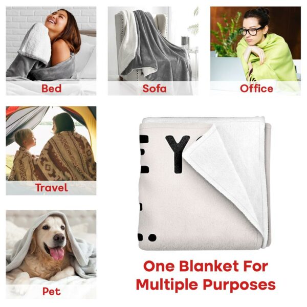 I LOVE YOU MORE Personalized Anniversary Gift Blanket For Girlfriend For Boyfriend For Wife For Husband First 2nd Anniversary Gift Valentines Gift For Couple - Image 6