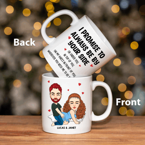 I Promise To Always Be By Your Side - Couple Personalized Custom Mug - Gift For Husband Wife, Anniversary - Image 4