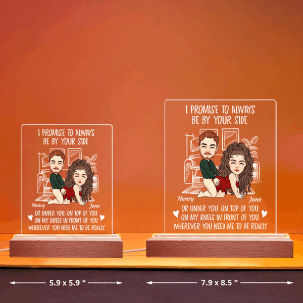 I Promise To Always Be By Your Side - Custom Naughty Anniversary Birthday LED Light For Couples or Boyfriend Husband Fiance Girlfriend Wife - Image 5