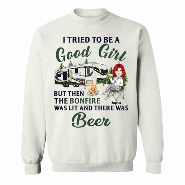 I Tried To Be A Good Girl - Camping For Life - Custom Shirt For Traveling Lovers NA04 - Image 3