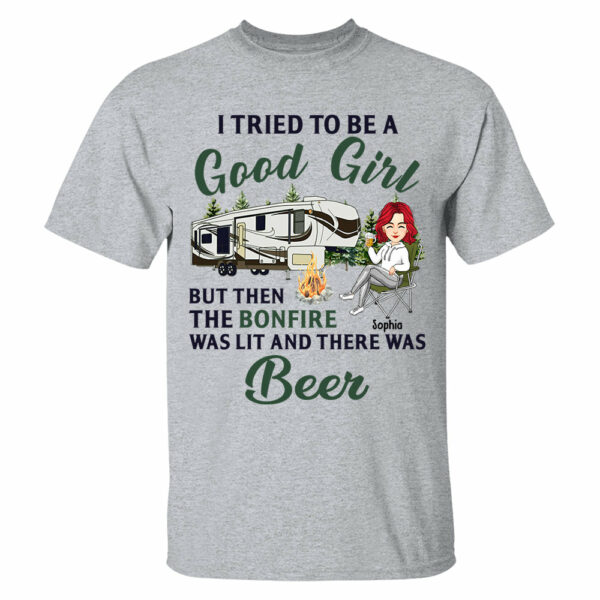 I Tried To Be A Good Girl - Camping For Life - Custom Shirt For Traveling Lovers NA04 - Image 8