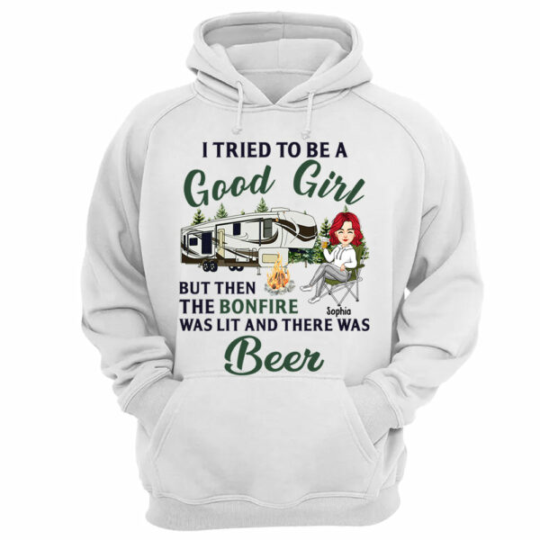 I Tried To Be A Good Girl - Camping For Life - Custom Shirt For Traveling Lovers NA04 - Image 4