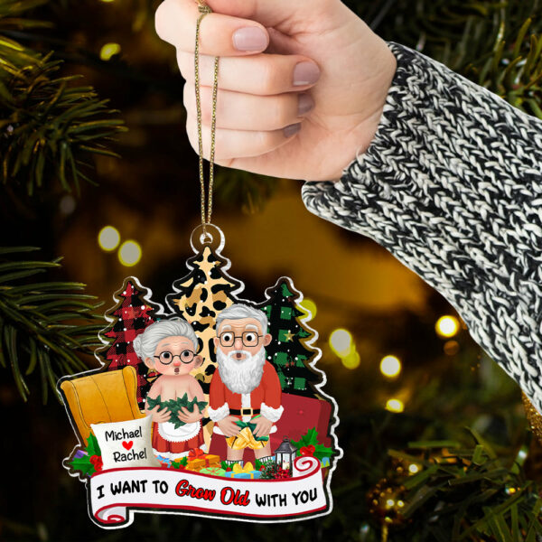 I Want To Grow Old With You - Customized Christmas Ornament For Couple - Image 5