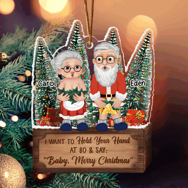 I Want To Grow Old With You - Personalized Couple Ornament - Image 8