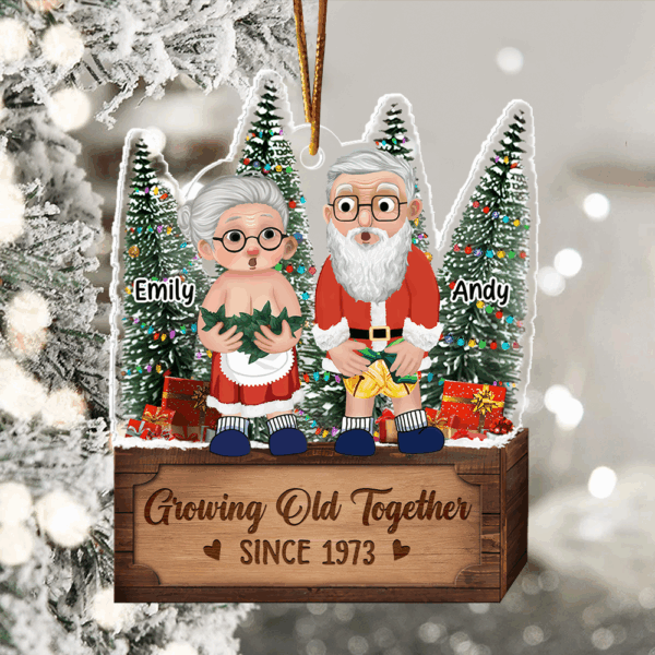 I Want To Grow Old With You - Personalized Couple Ornament - Image 10