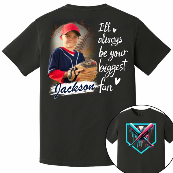 I Will Always Be Your Biggest Fan - Personalized Baseball Ice Cream Drip Shirt Gift For Baseball Lovers Custom Photo Baseball Players - Image 8