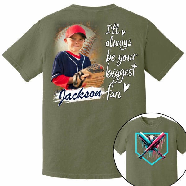 I Will Always Be Your Biggest Fan - Personalized Baseball Ice Cream Drip Shirt Gift For Baseball Lovers Custom Photo Baseball Players - Image 13