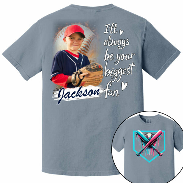 I Will Always Be Your Biggest Fan - Personalized Baseball Ice Cream Drip Shirt Gift For Baseball Lovers Custom Photo Baseball Players - Image 10