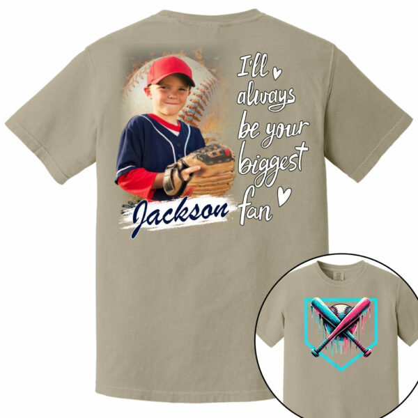 I Will Always Be Your Biggest Fan - Personalized Baseball Ice Cream Drip Shirt Gift For Baseball Lovers Custom Photo Baseball Players - Image 9